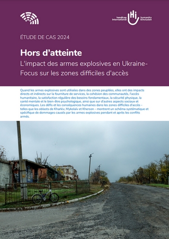 Couverture d'un rapport de Handicap International intitulé