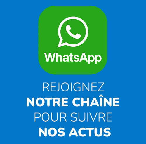 Logo de WhatsApp, et en dessous le texte