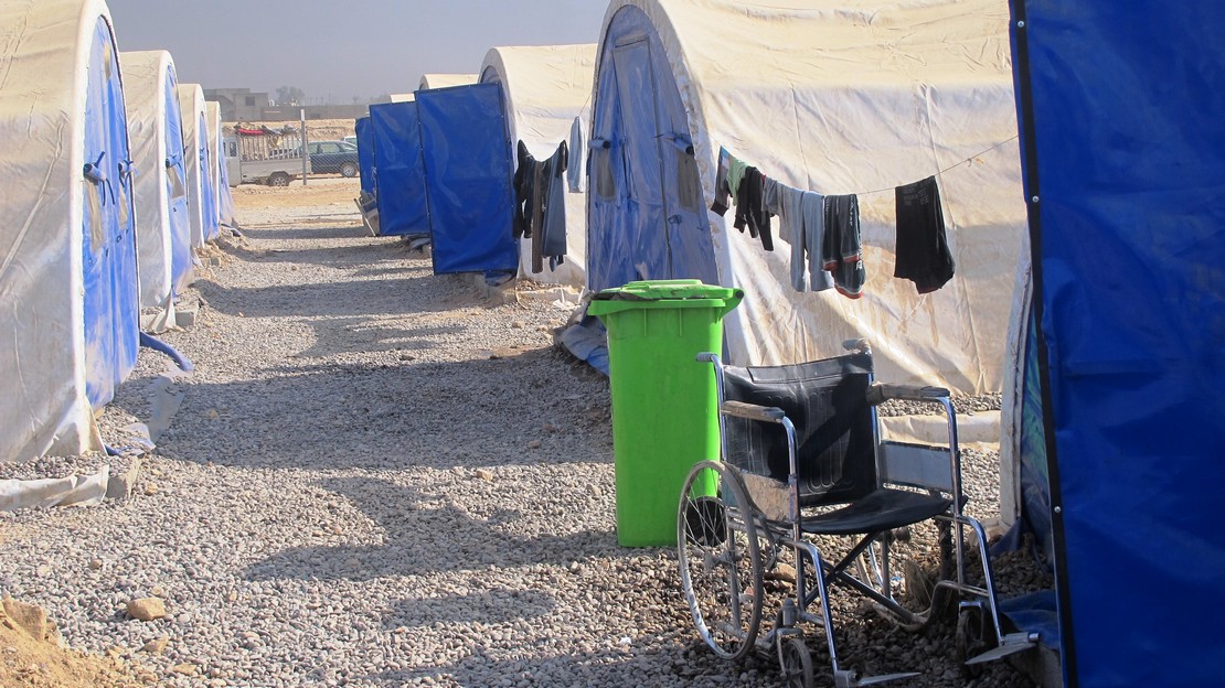 Le camp de Jad’ah en Irak accueille plus de 6 000 déplacés qui ont fui Mossoul et ses environs.; }}